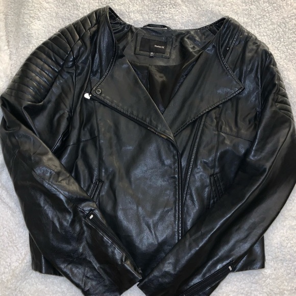 hurley leather jacket